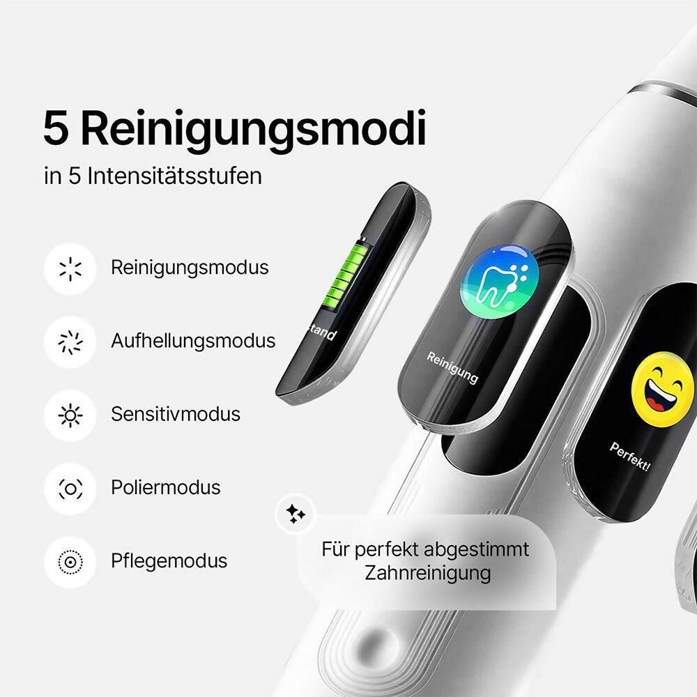 Smyli ProSonic V1 – Professionelle Zahnreinigung mit Schalltechnologie für glattere Zähne und optimale Mundhygiene