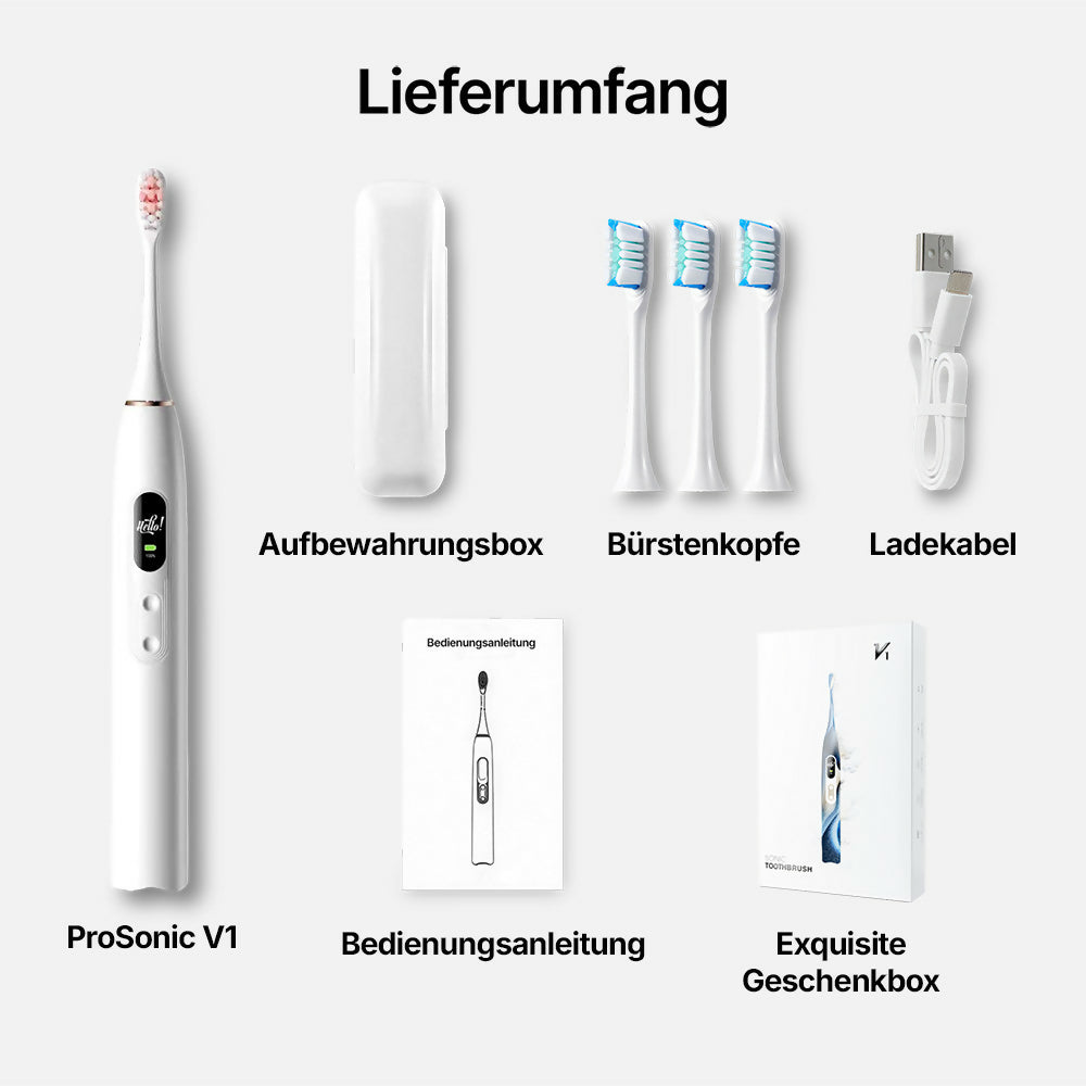 Smyli ProSonic V1 – Professionelle Zahnreinigung mit Schalltechnologie für glattere Zähne und optimale Mundhygiene